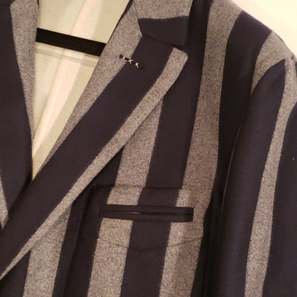 Ermenegildo Zegna Couture Striped Cashmere CarCoat - Picture 4 of 8